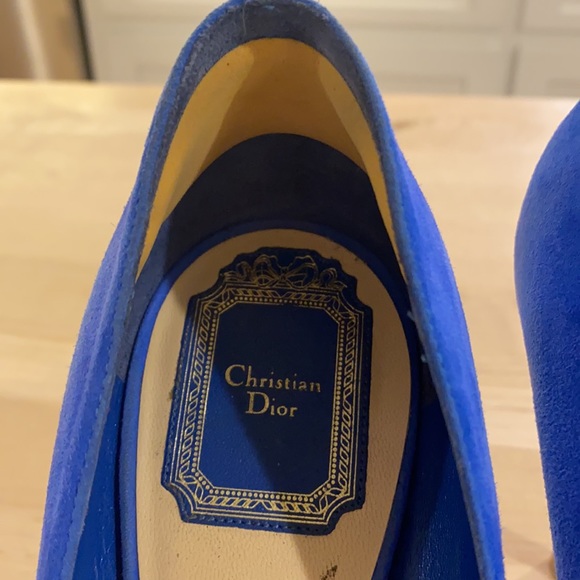 Dior Pointy Toe Cherie Pumps in cobalt suede - Picture 2 of 10